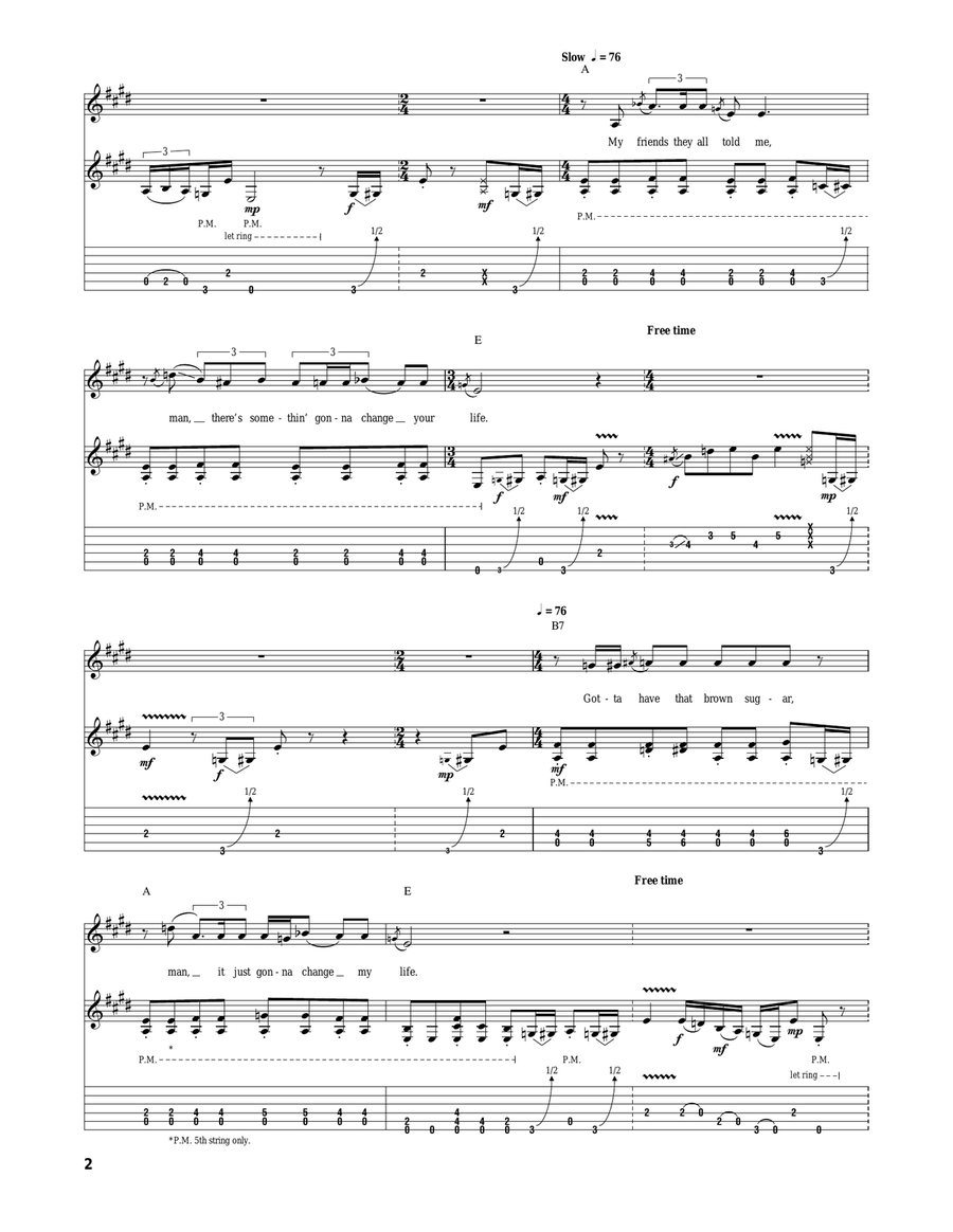 Brown Sugar Brown Sugar Acoustic Guitar scores gallery preview page 2