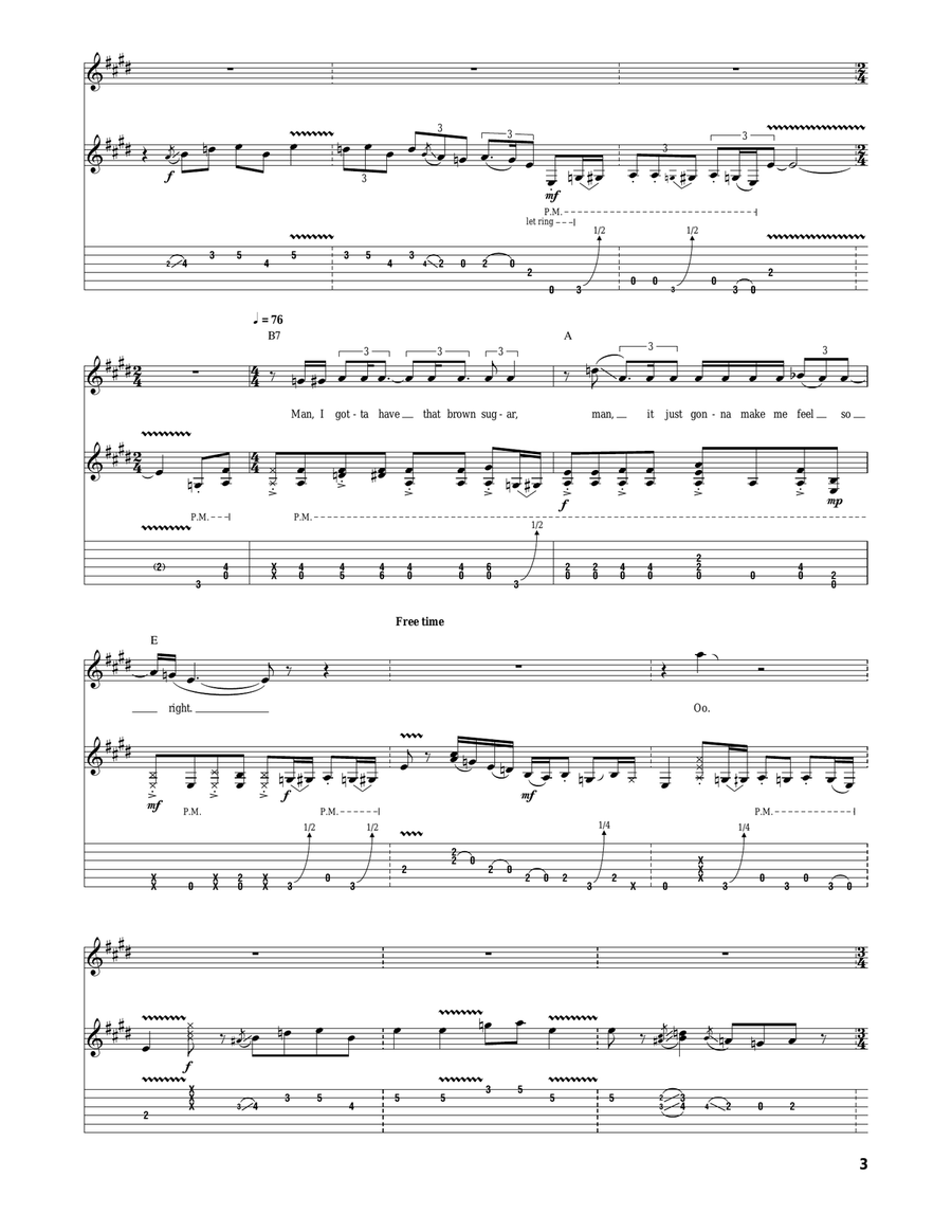 Brown Sugar Brown Sugar Acoustic Guitar scores gallery preview page 3