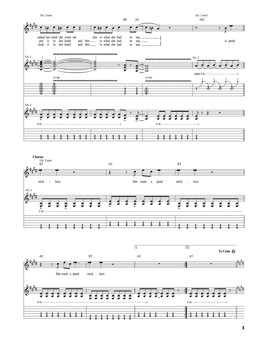Pearl Necklace Pearl Necklace Acoustic Guitar scores gallery preview page 3