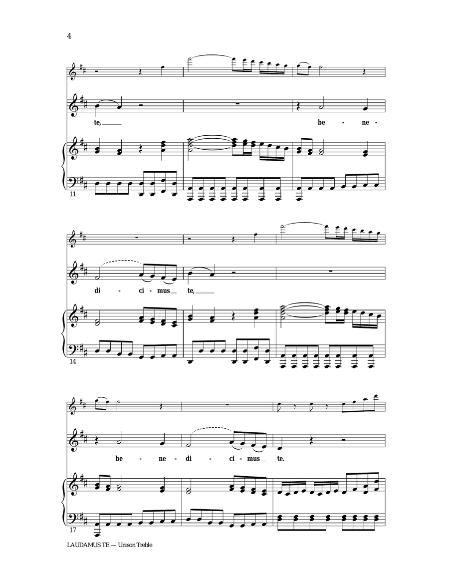 Laudamus Te Laudamus Te Unison Choir scores gallery preview page 2