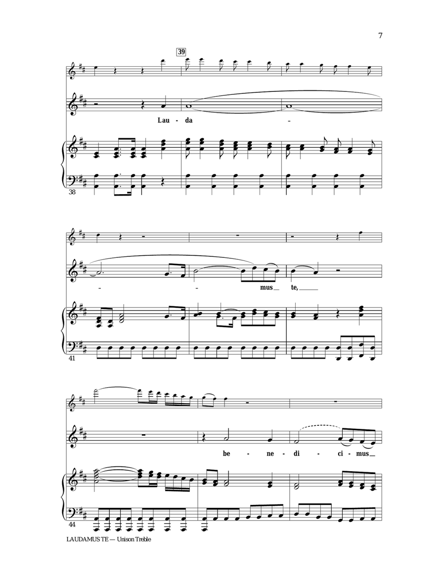 Laudamus Te Laudamus Te Unison Choir scores gallery preview page 5