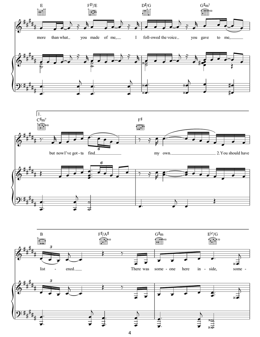 Listen (from Dreamgirls) Listen (from Dreamgirls) Piano, Vocal, Guitar scores gallery preview page 4