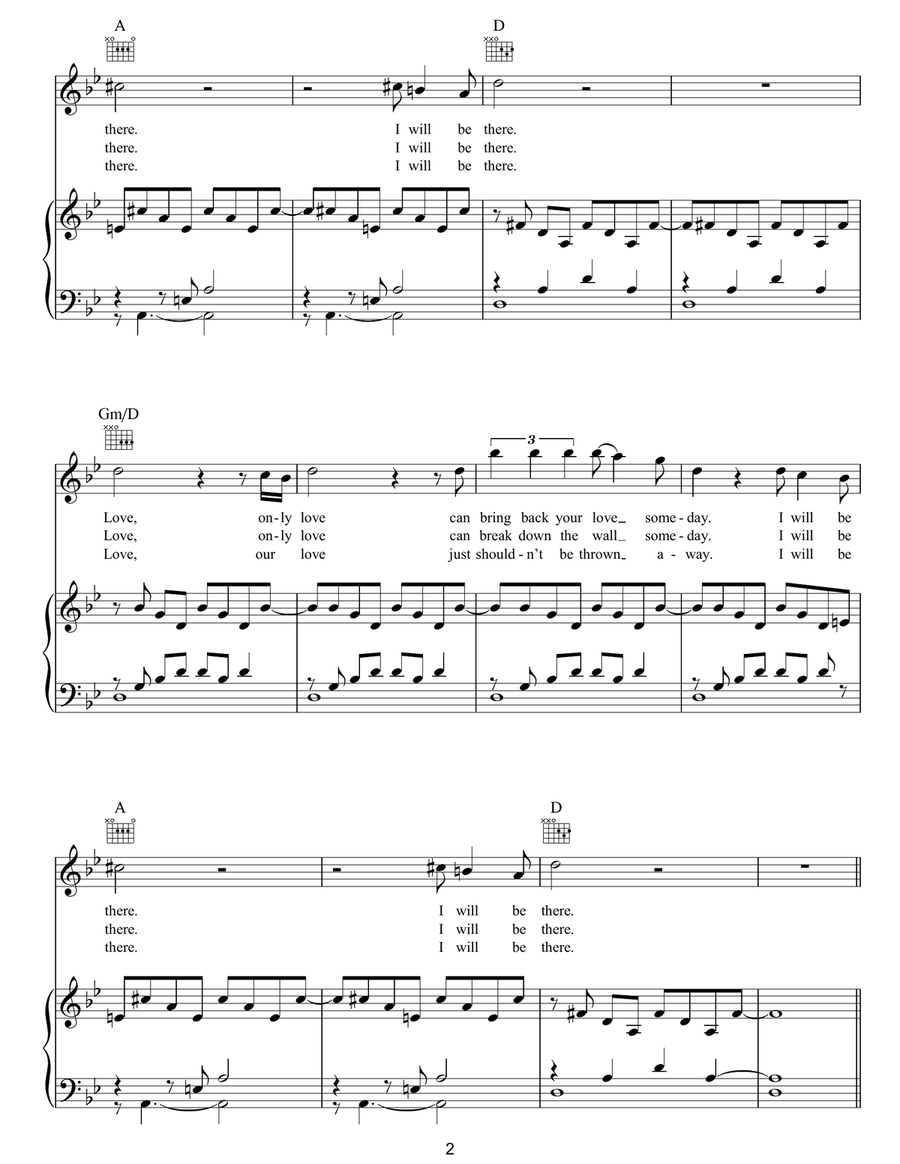 Still Loving You Still Loving You Piano, Vocal, Guitar scores gallery preview page 2