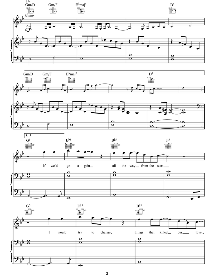 Still Loving You Still Loving You Piano, Vocal, Guitar scores gallery preview page 3