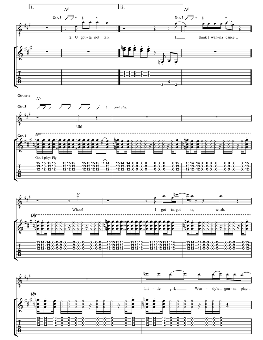 Kiss Kiss Acoustic Guitar scores gallery preview page 3
