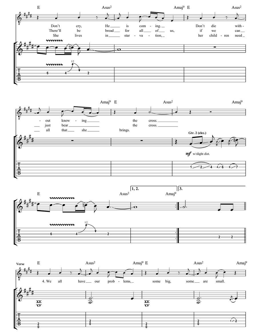 The Cross The Cross Acoustic Guitar scores gallery preview page 2