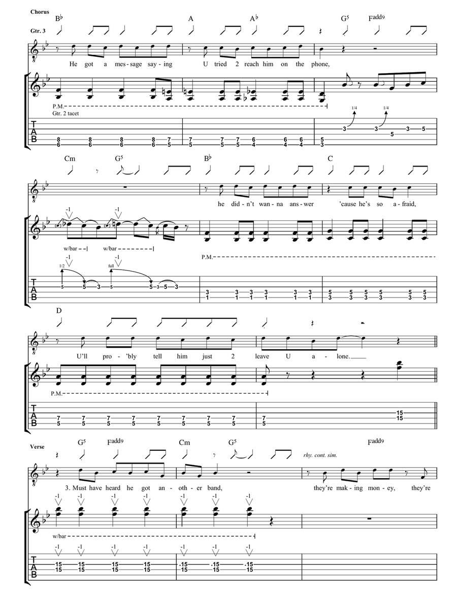 Fury Fury Acoustic Guitar scores gallery preview page 4