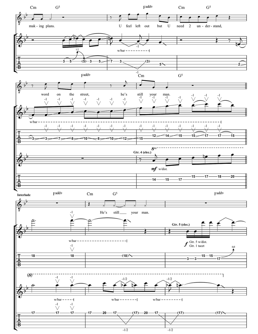 Fury Fury Acoustic Guitar scores gallery preview page 5