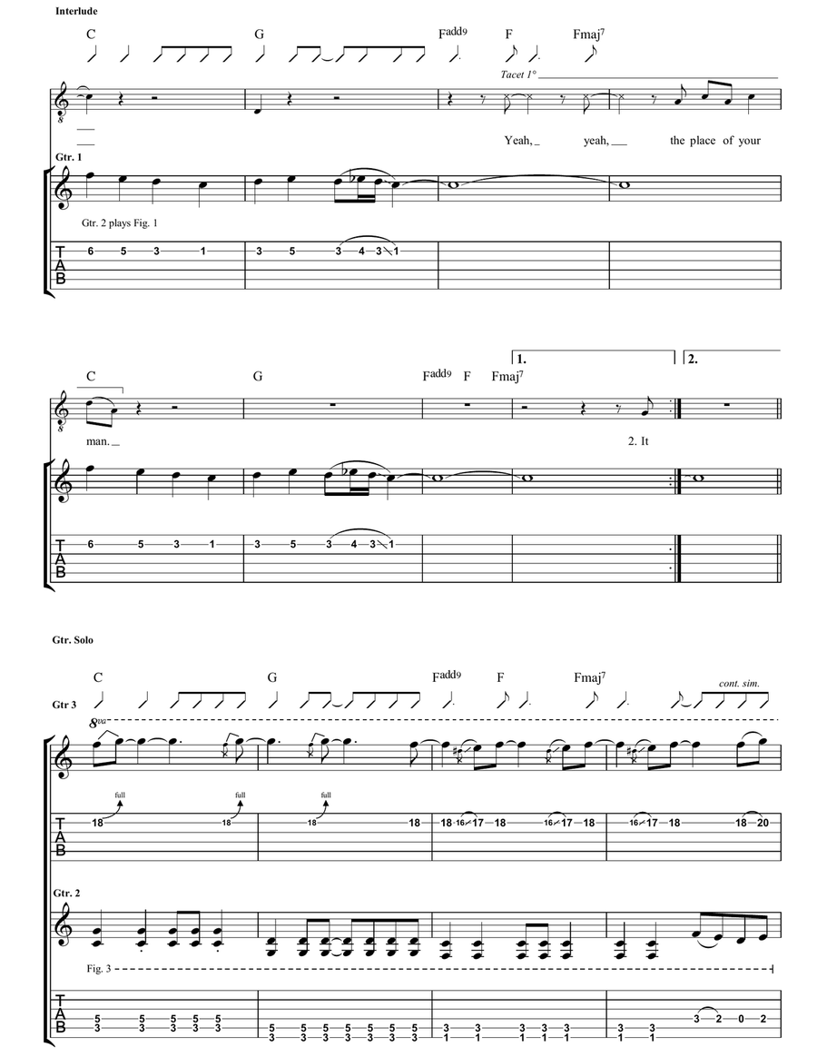I Could Never Take The Place Of Your Man Acoustic Guitar scores gallery preview page 5