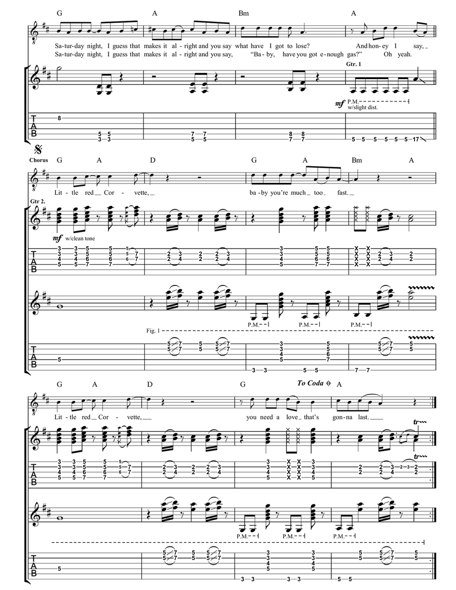 Little Red Corvette Little Red Corvette Acoustic Guitar scores gallery preview page 2