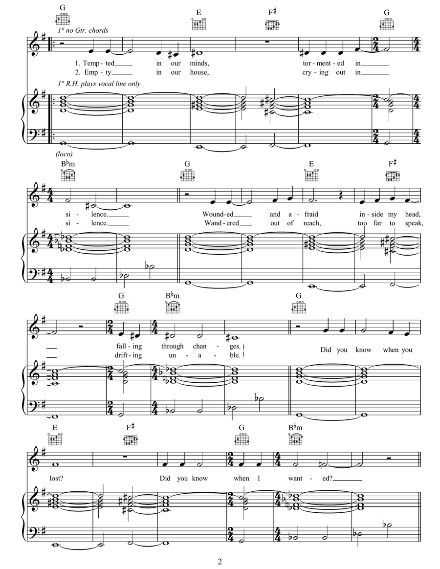 Silence Silence Guitar scores gallery preview page 2