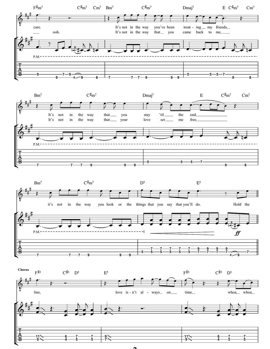 Hold The Line Hold The Line Guitar Tablature scores gallery preview page 2