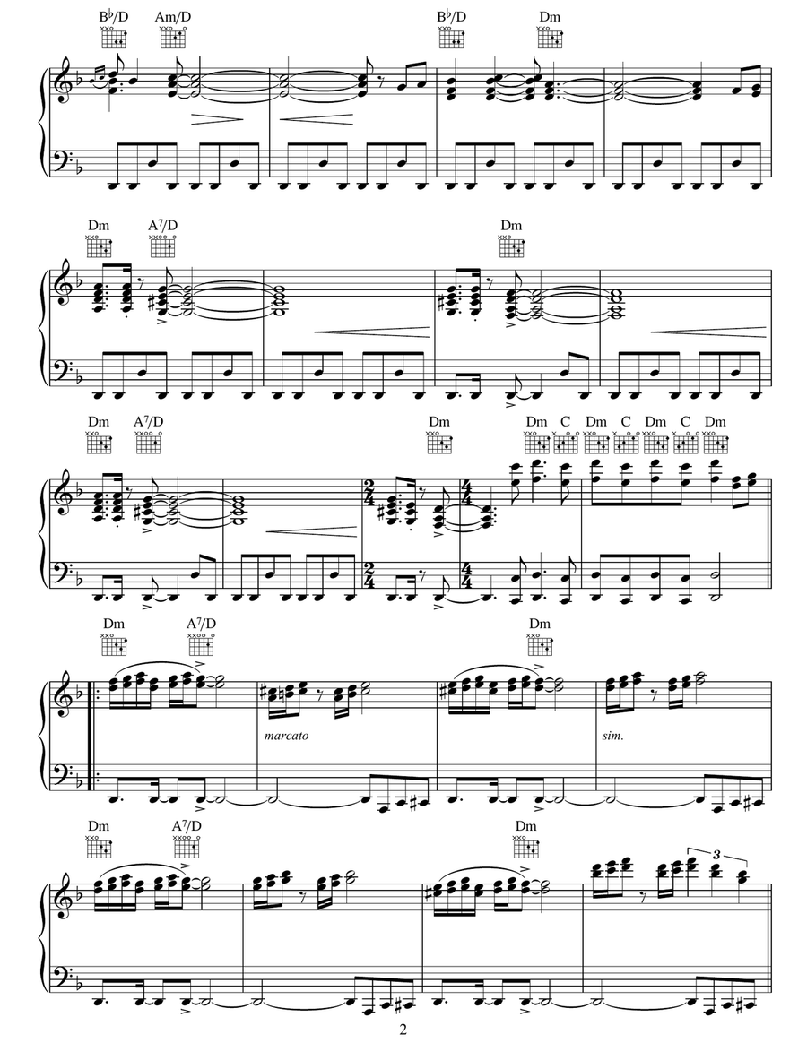 The Eve Of The War (from War Of The Worlds) Guitar scores gallery preview page 2