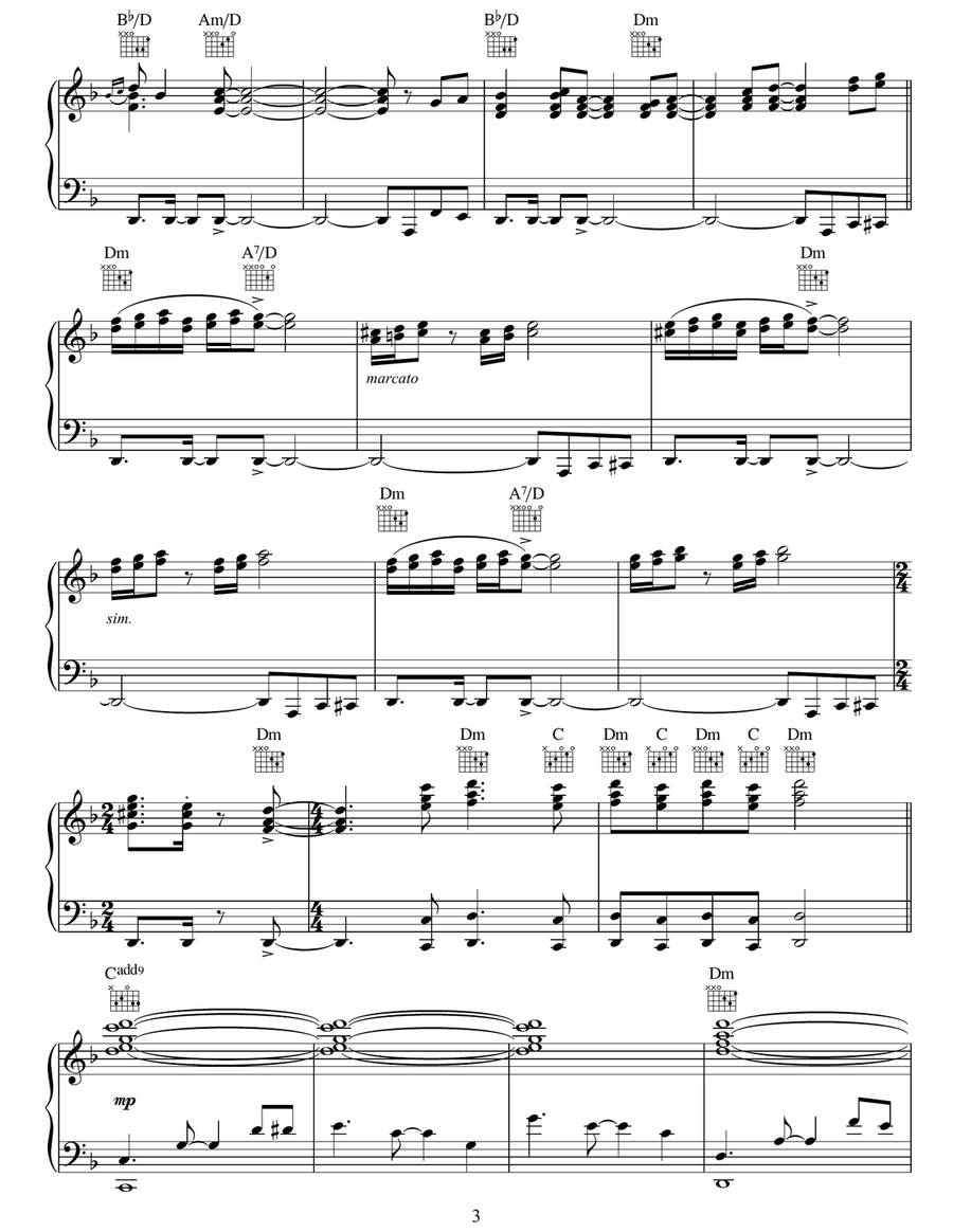 The Eve Of The War (from War Of The Worlds) Guitar scores gallery preview page 3