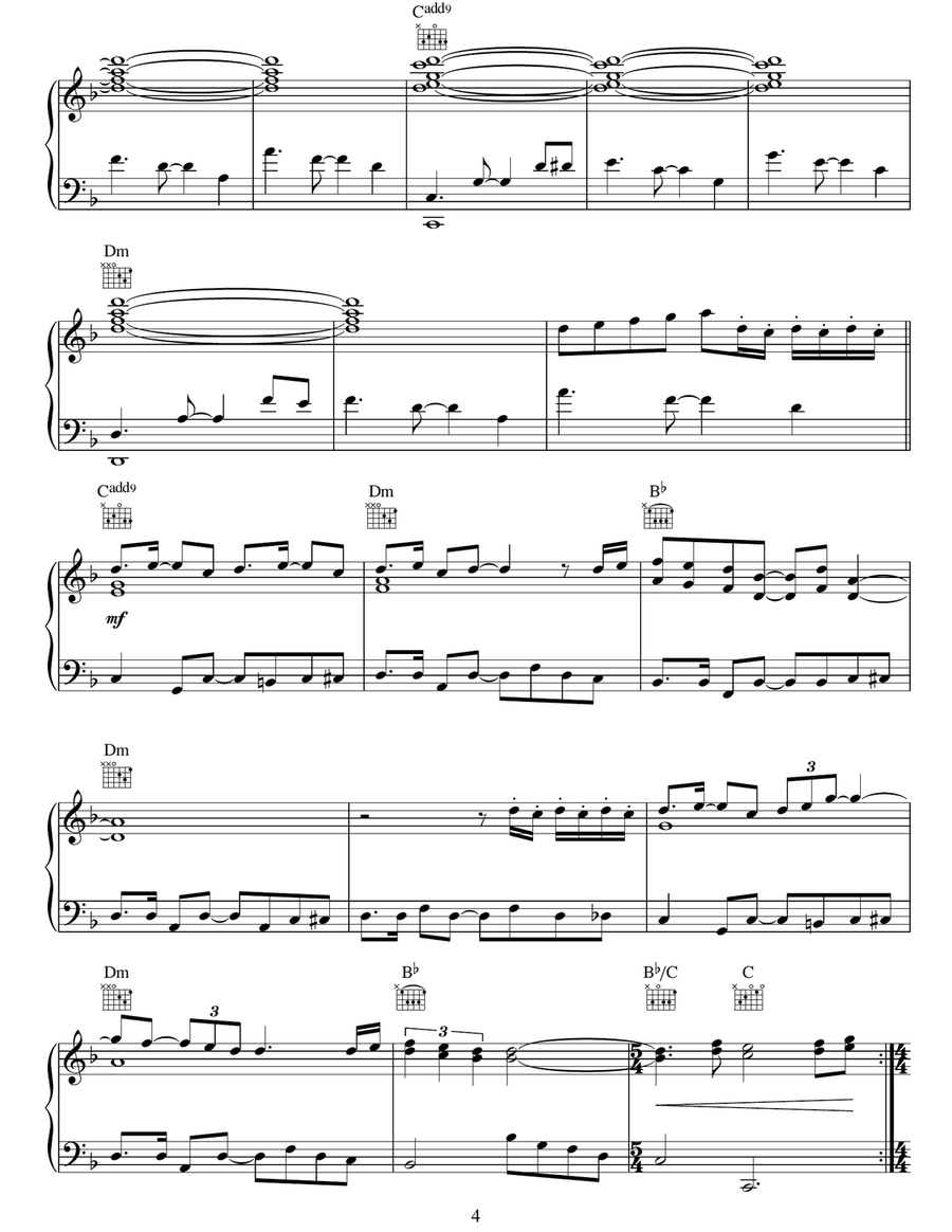 The Eve Of The War (from War Of The Worlds) Guitar scores gallery preview page 4