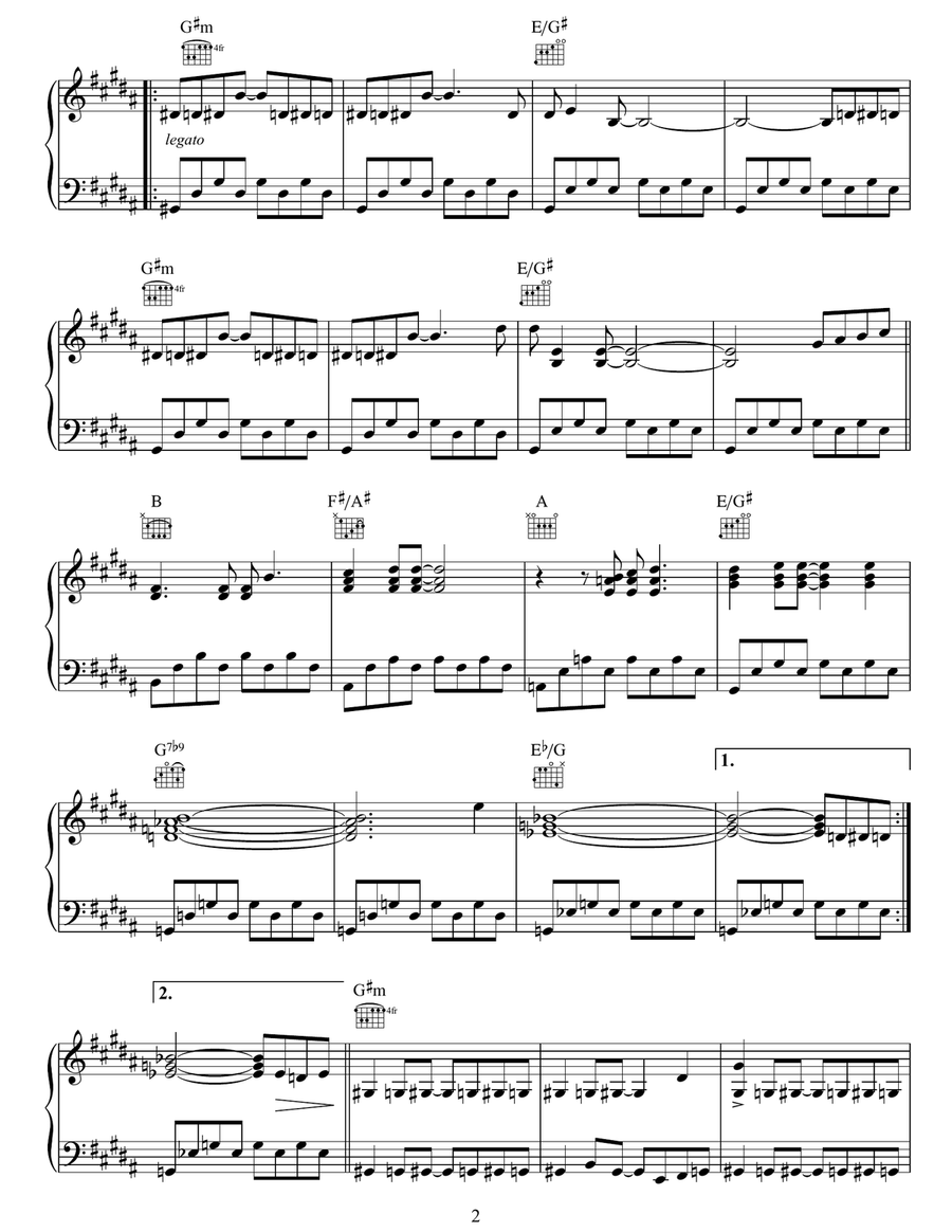 Horsell Common And The Heat Ray (from War Of The Worlds) Guitar scores gallery preview page 2