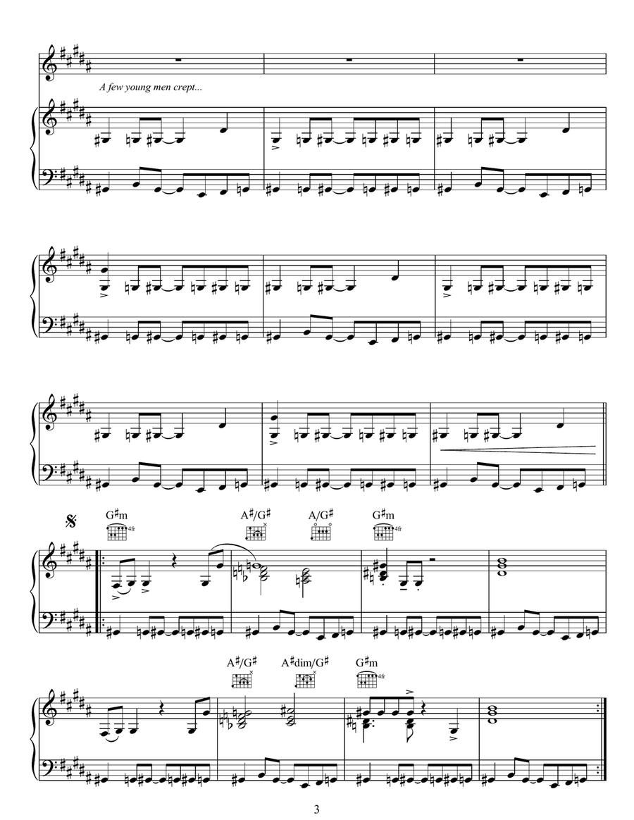 Horsell Common And The Heat Ray (from War Of The Worlds) Guitar scores gallery preview page 3