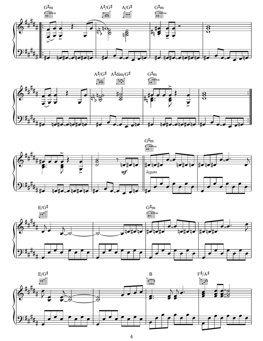 Horsell Common And The Heat Ray (from War Of The Worlds) Guitar scores gallery preview page 4