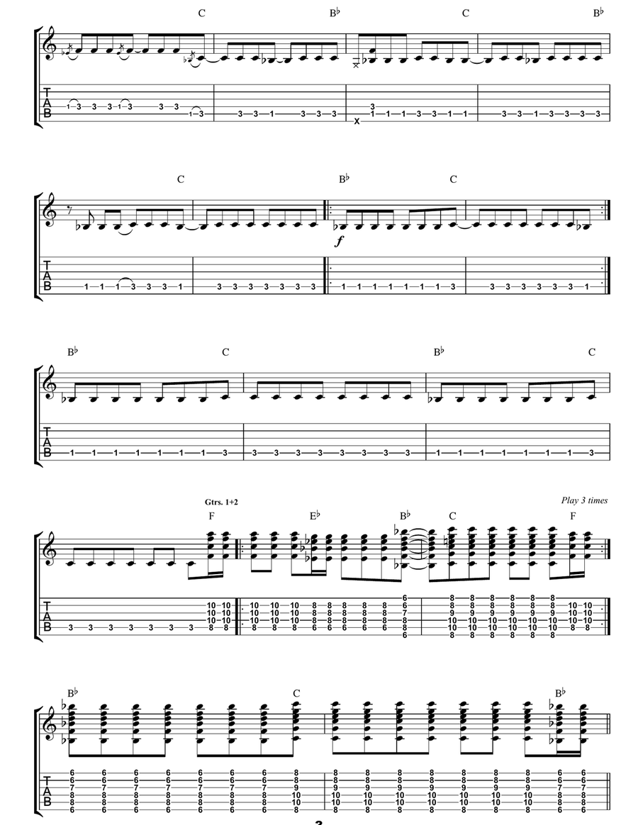 Dead Souls Dead Souls Guitar Tablature scores gallery preview page 3
