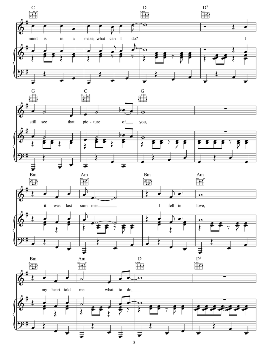 A Picture Of You A Picture Of You Piano, Vocal, Guitar scores gallery preview page 3