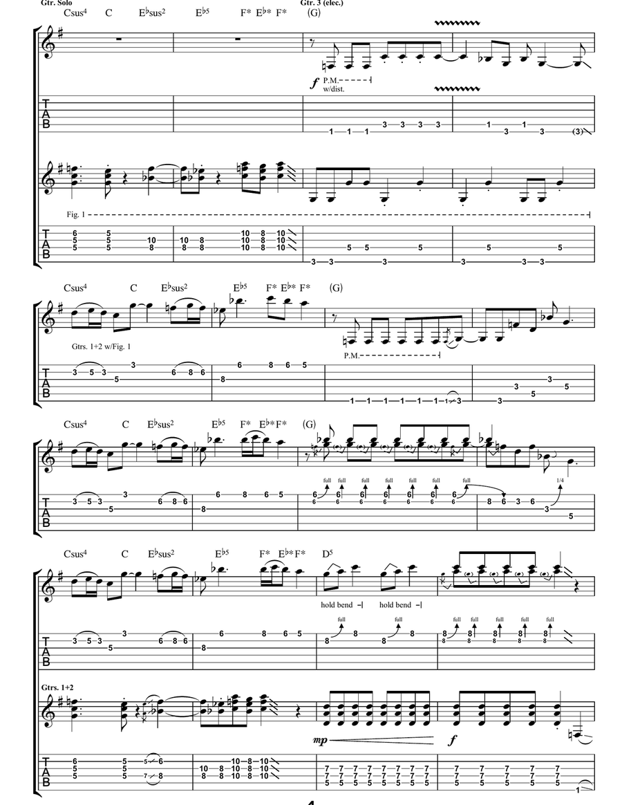 My Sharona My Sharona Guitar Tablature scores gallery preview page 4