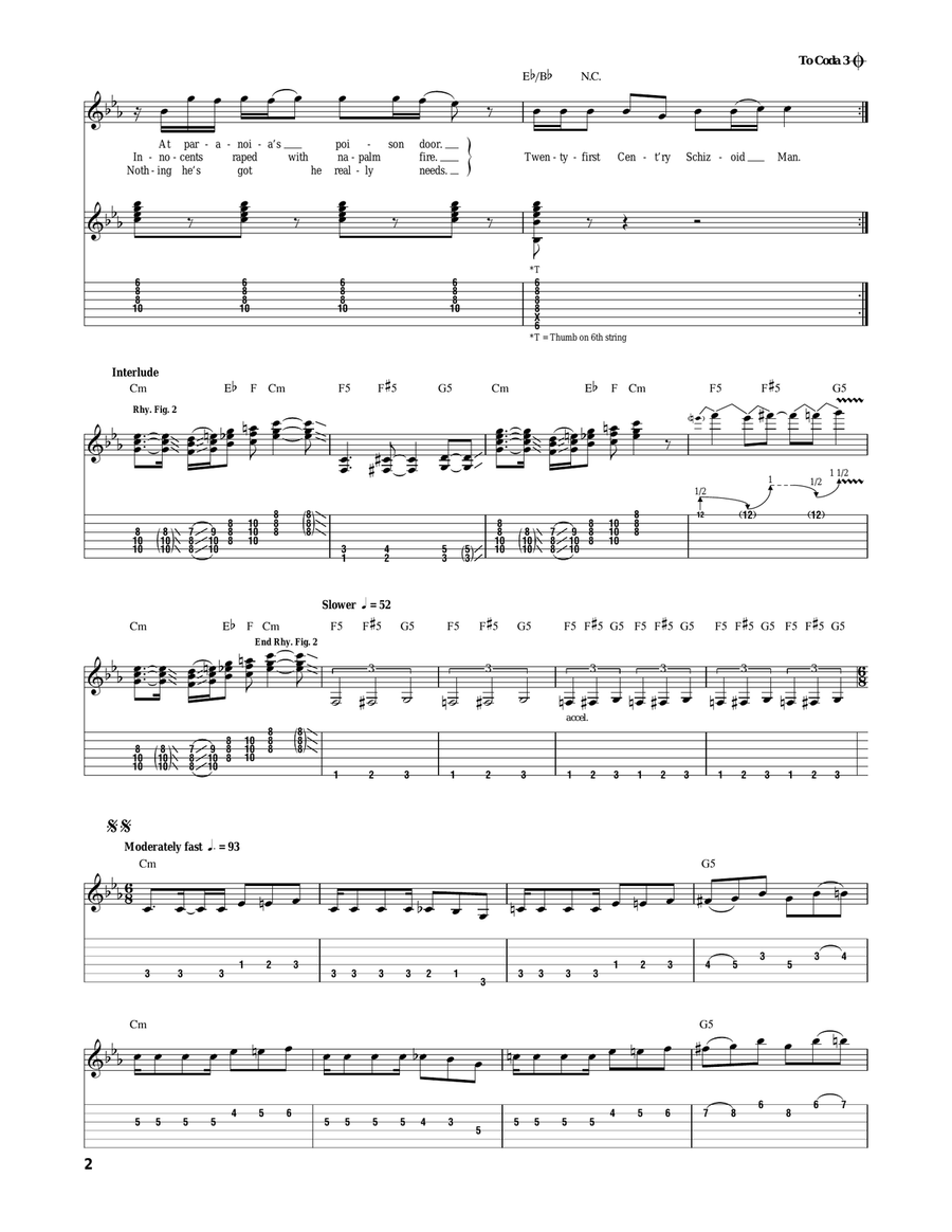 21st Century Schizoid Man Acoustic Guitar scores gallery preview page 2