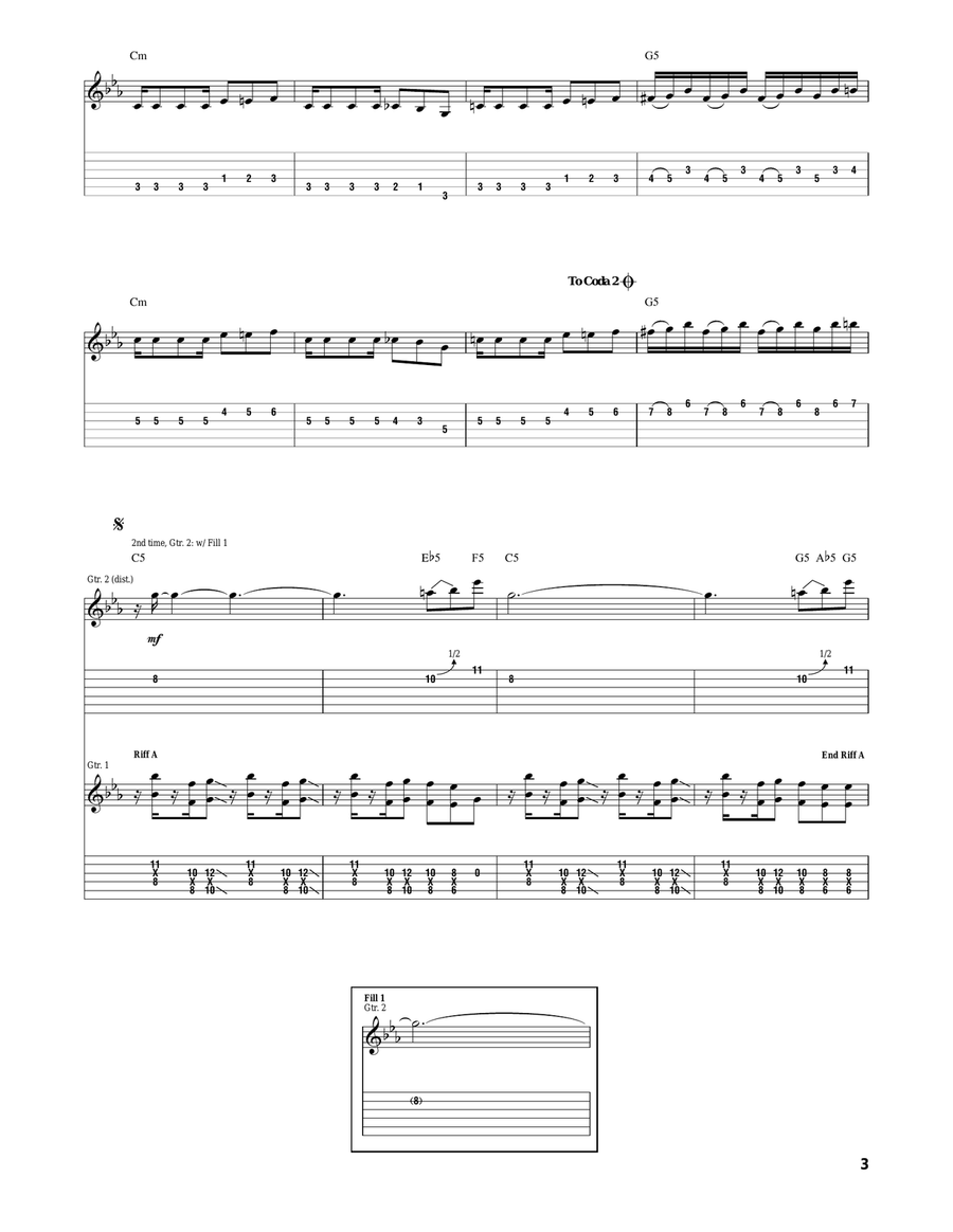 21st Century Schizoid Man Acoustic Guitar scores gallery preview page 3