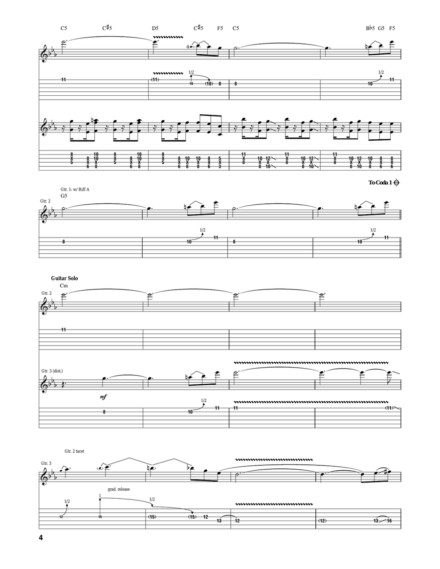 21st Century Schizoid Man Acoustic Guitar scores gallery preview page 4