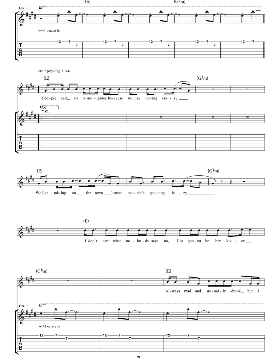 Knocked Up Knocked Up Acoustic Guitar scores gallery preview page 3