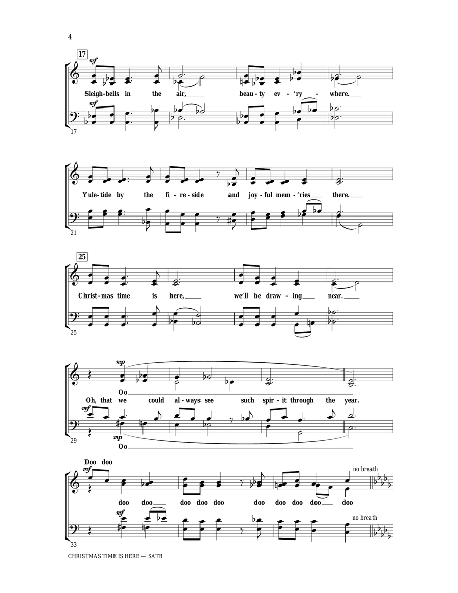 Christmas Time Is Here Christmas Time Is Here 4-Part scores gallery preview page 2