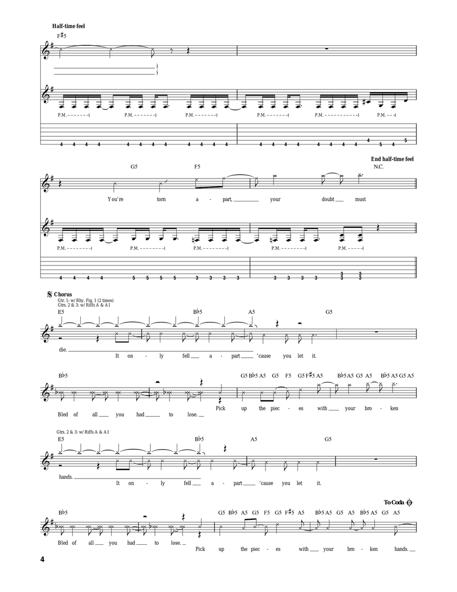 Broken Hands Acoustic Guitar scores gallery preview page 4