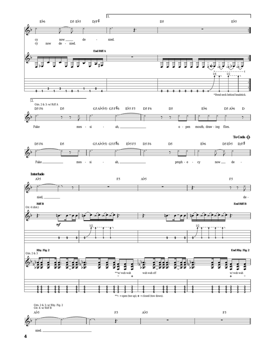 Fake Messiah Fake Messiah Acoustic Guitar scores gallery preview page 4