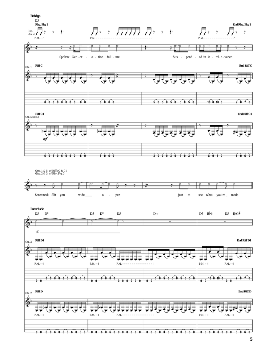 Fake Messiah Fake Messiah Acoustic Guitar scores gallery preview page 5