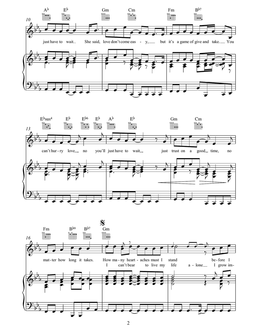You Can't Hurry Love You Can't Hurry Love Piano, Vocal, Guitar scores gallery preview page 2