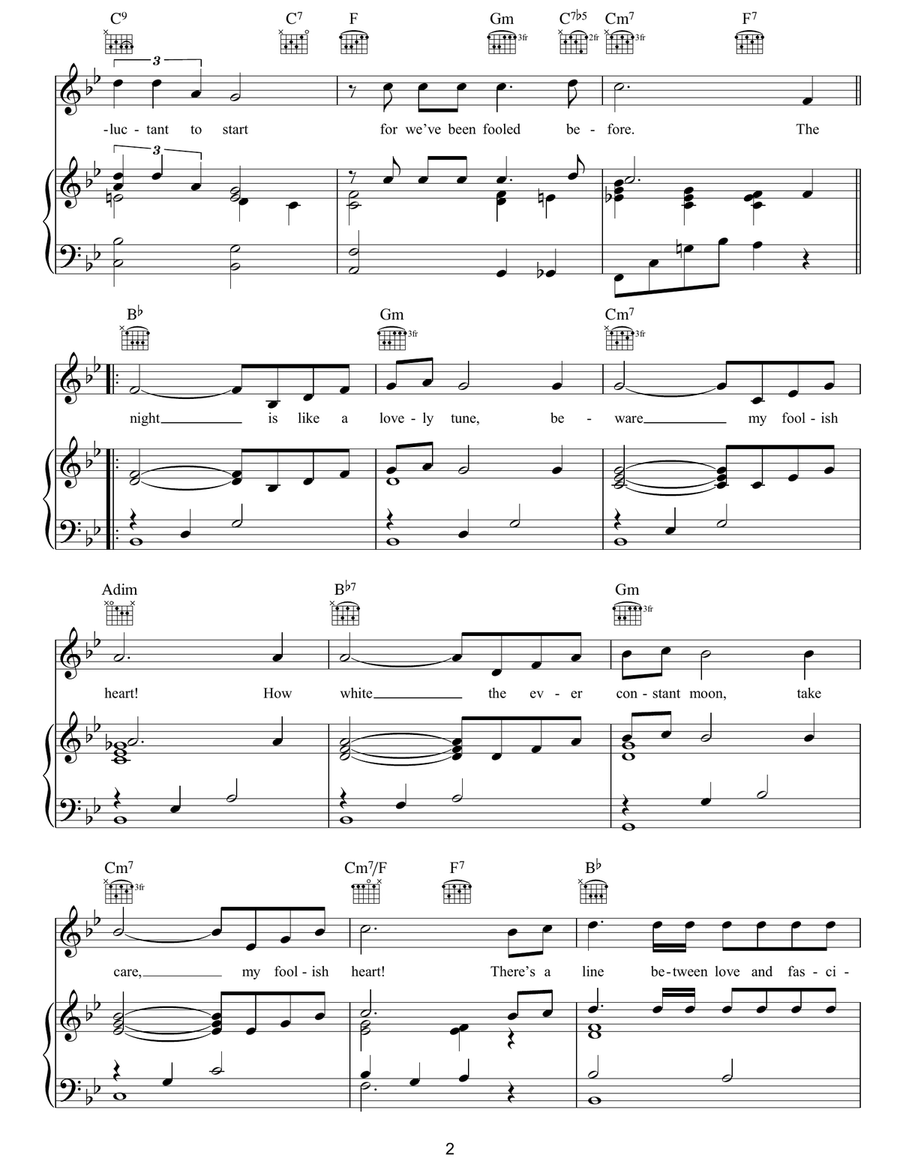 My Foolish Heart My Foolish Heart Piano, Vocal, Guitar scores gallery preview page 2