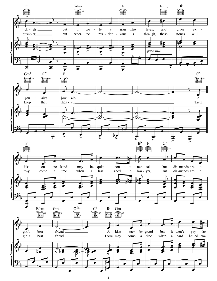 Diamonds Are A Girl's Best Friend Acoustic Guitar scores gallery preview page 2