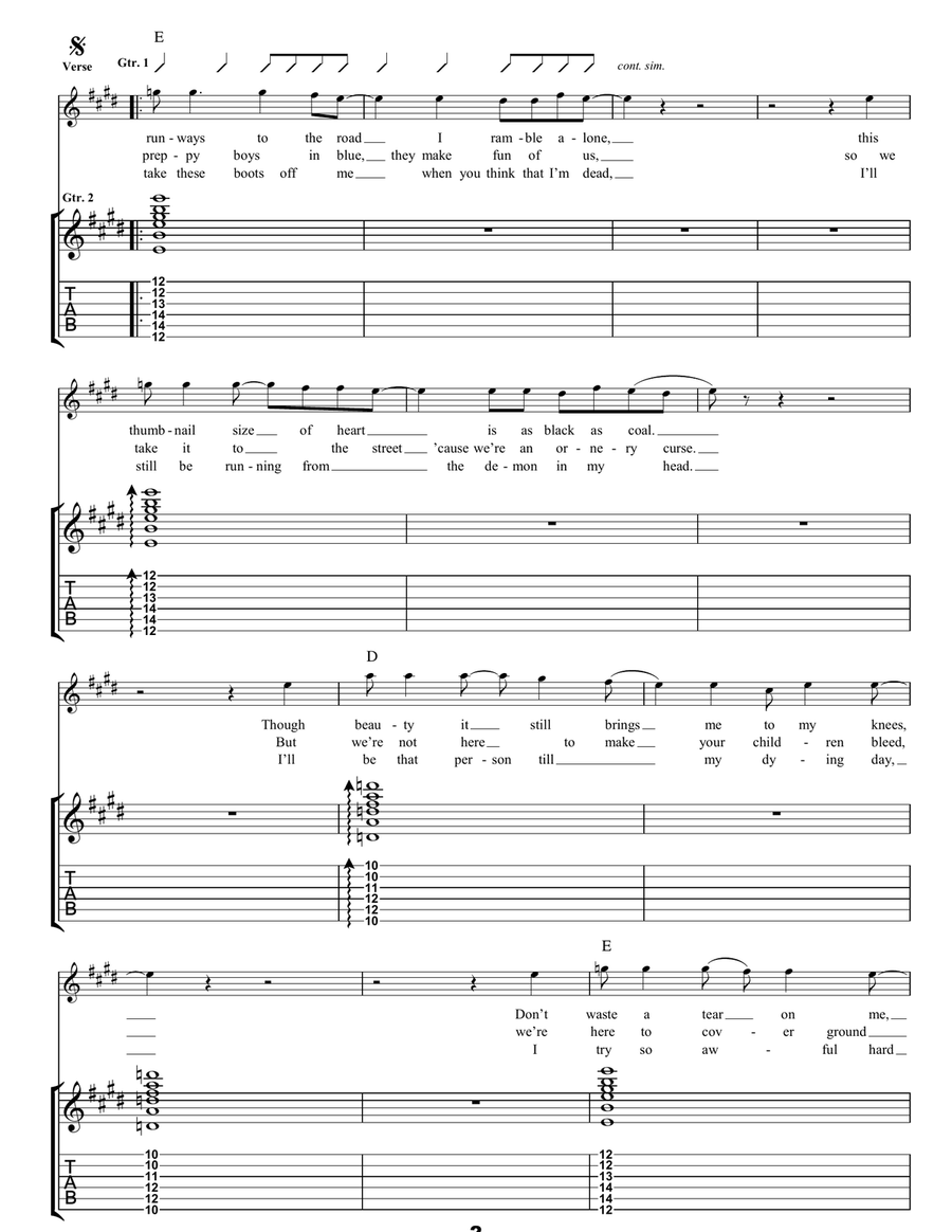Black Thumbnail Black Thumbnail Acoustic Guitar scores gallery preview page 2