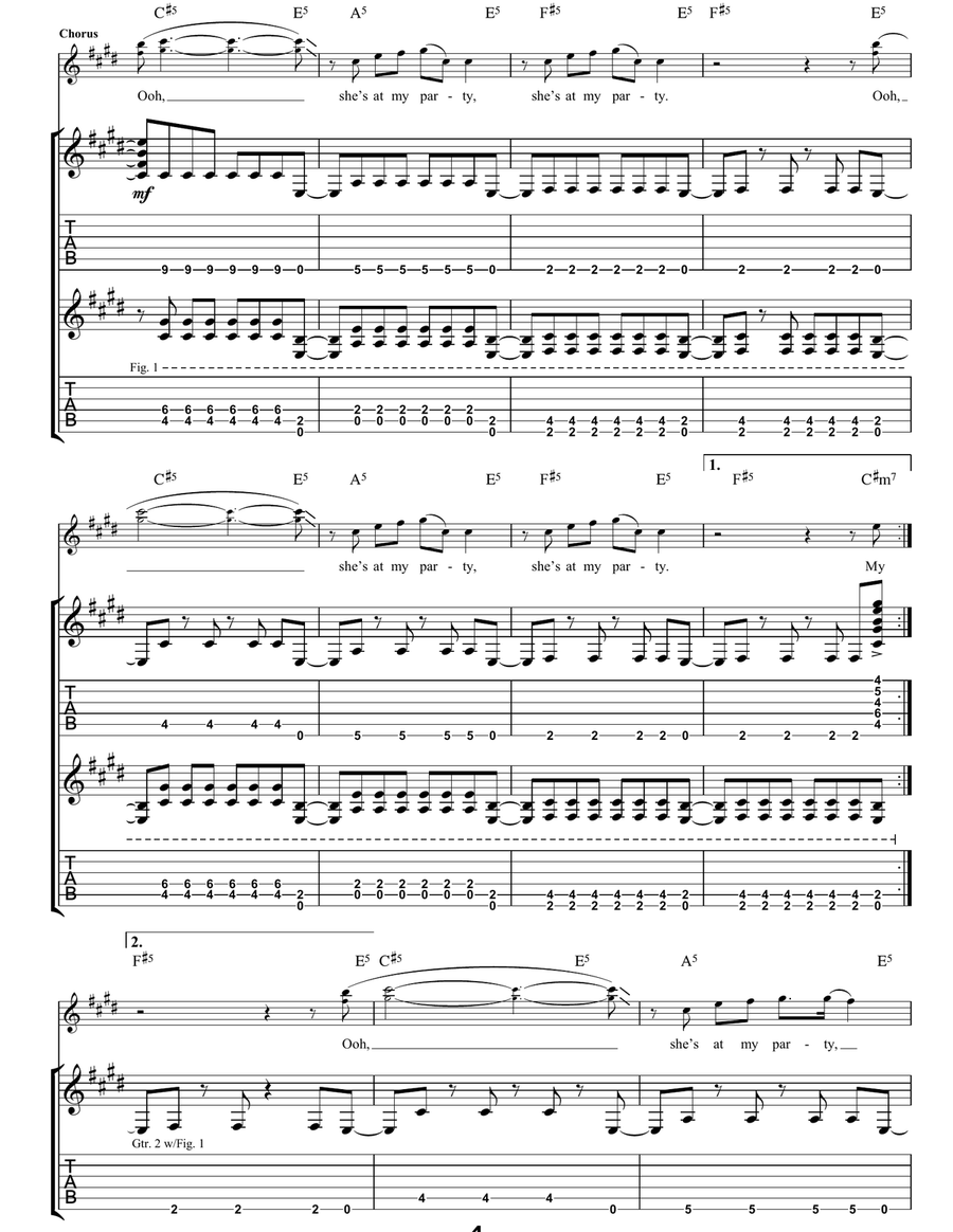 My Party My Party Acoustic Guitar scores gallery preview page 4