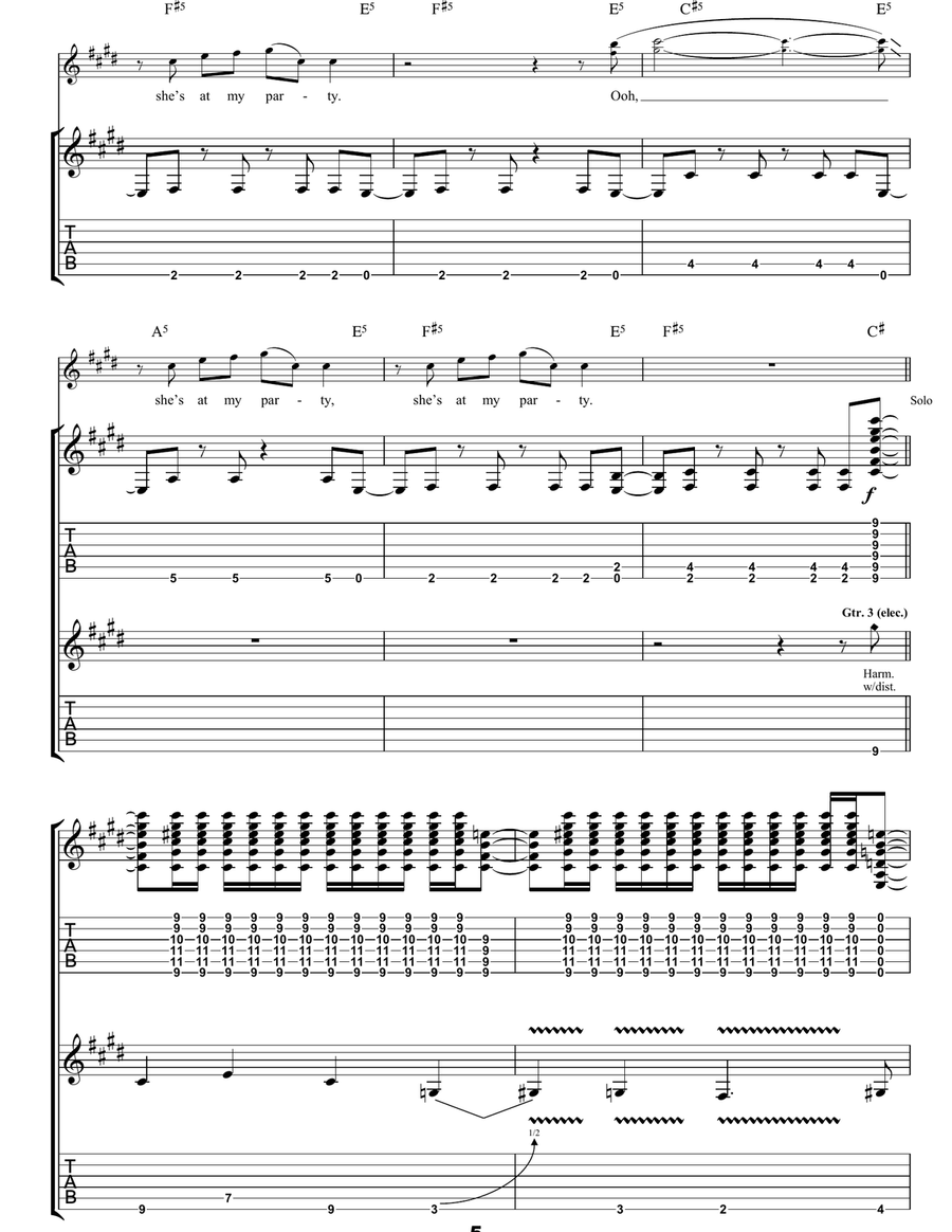 My Party My Party Acoustic Guitar scores gallery preview page 5