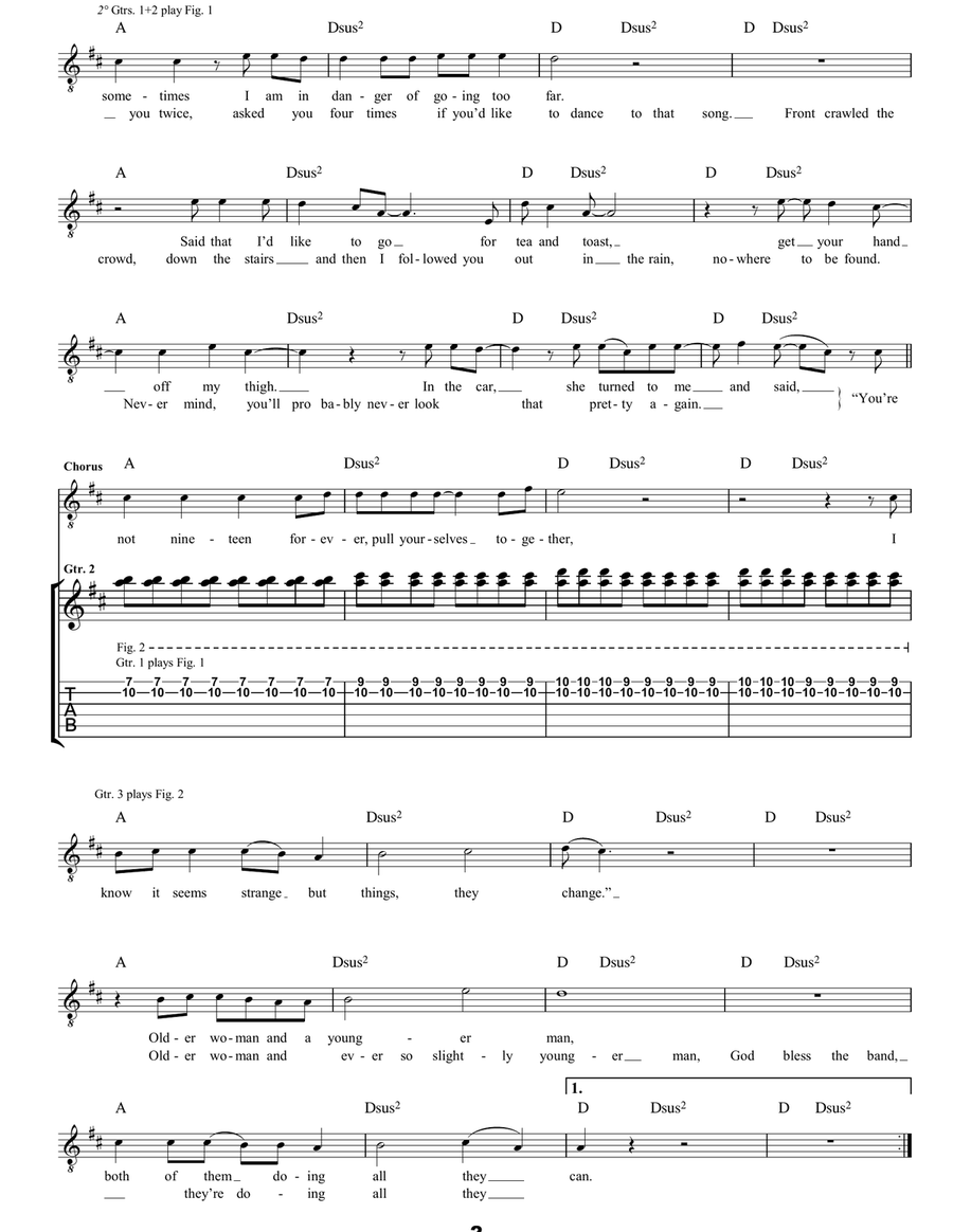Not Nineteen Forever Not Nineteen Forever Guitar Tablature scores gallery preview page 2