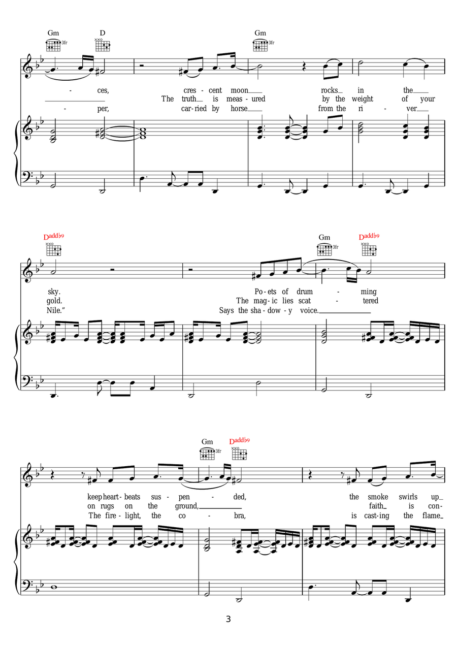 Marrakesh Night Market Acoustic Guitar scores gallery preview page 3