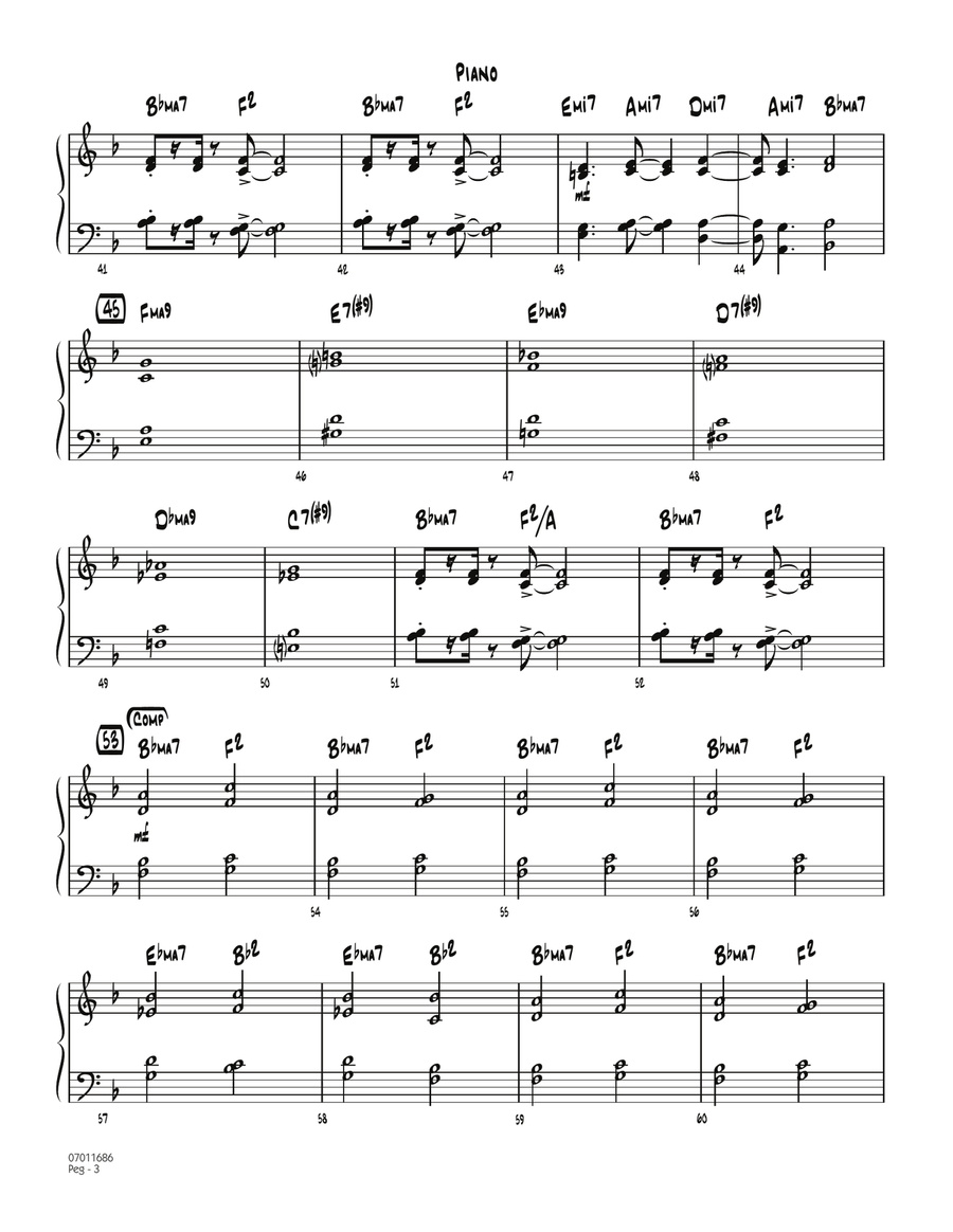 Peg - Piano Peg - Piano Jazz Ensemble scores gallery preview page 3