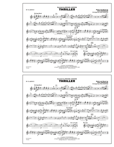 Thriller - Bb Clarinet