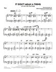 It Don't Mean a Thing (If It Ain't Got That Swing) - Piano