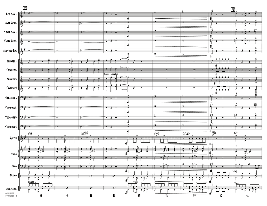 Footloose - Full Score Footloose - Full Score Jazz Ensemble scores gallery preview page 6