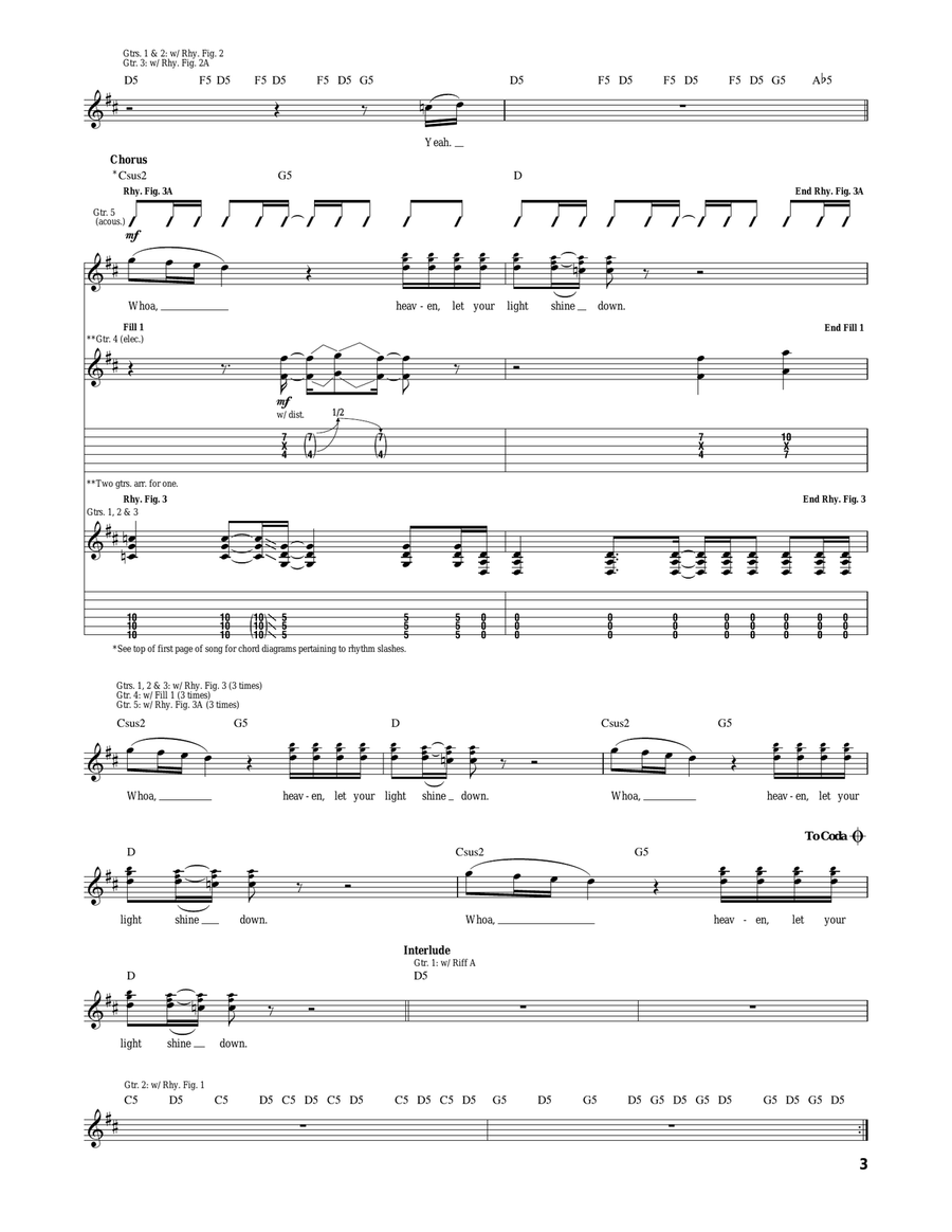 Shine Shine Acoustic Guitar scores gallery preview page 3