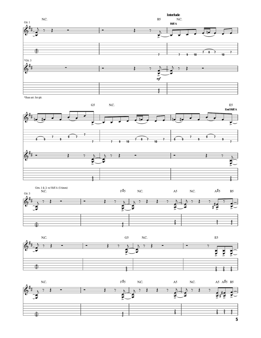 Tornado Of Souls Tornado Of Souls Acoustic Guitar scores gallery preview page 5