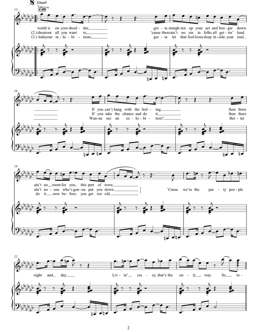 Off The Wall Off The Wall Piano, Vocal, Guitar scores gallery preview page 2
