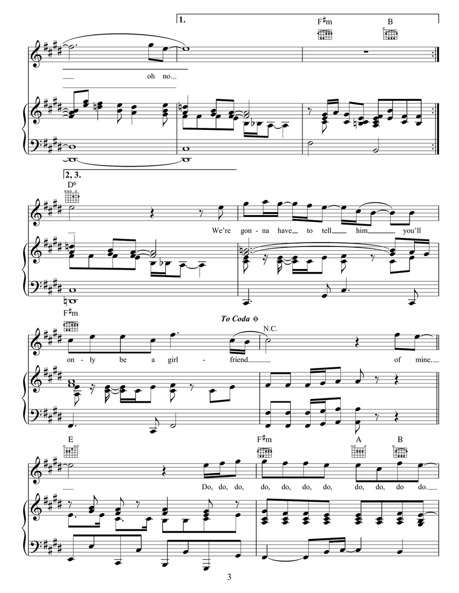 Girlfriend Acoustic Guitar scores gallery preview page 3