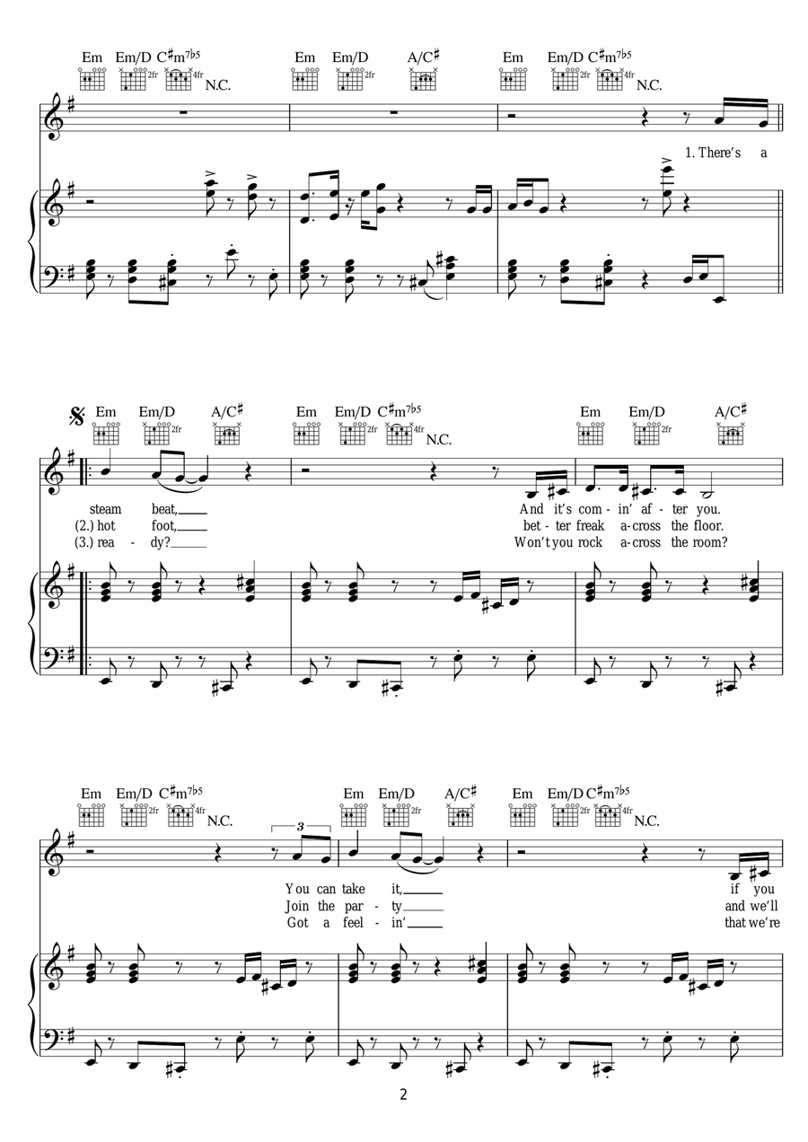 Burn This Disco Out Burn This Disco Out Piano, Vocal, Guitar scores gallery preview page 2